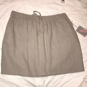 Forever 21 Linen khaki mini skirt